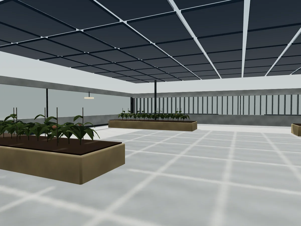 Hubungan ruang dan sirkulasi Aster Habitat