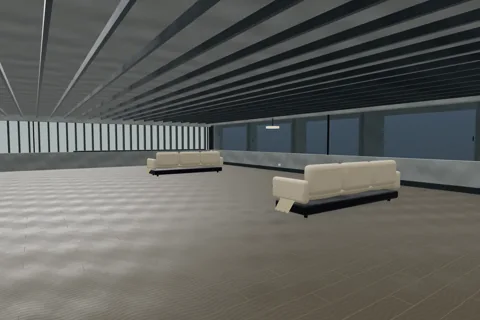 View inside Skybridge lounge