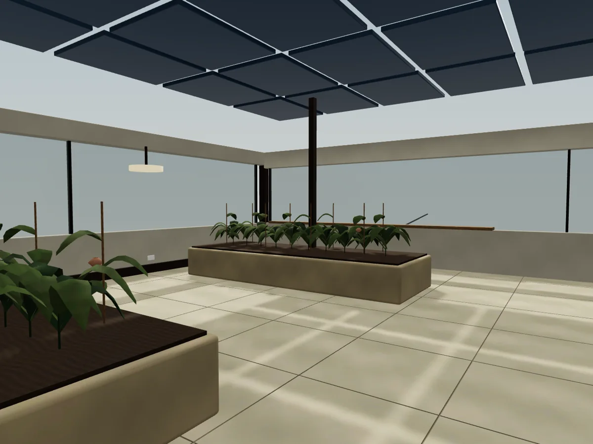 Detail arsitektur Canopy Commons