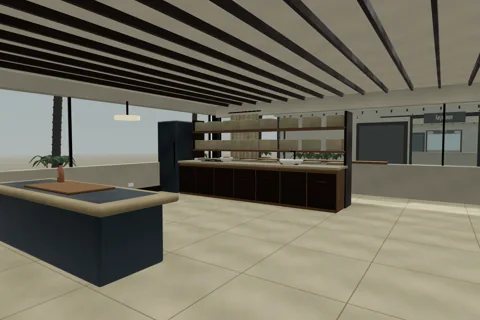 View inside Shared kitchen and dining