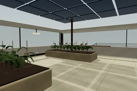 View inside Solar canopy