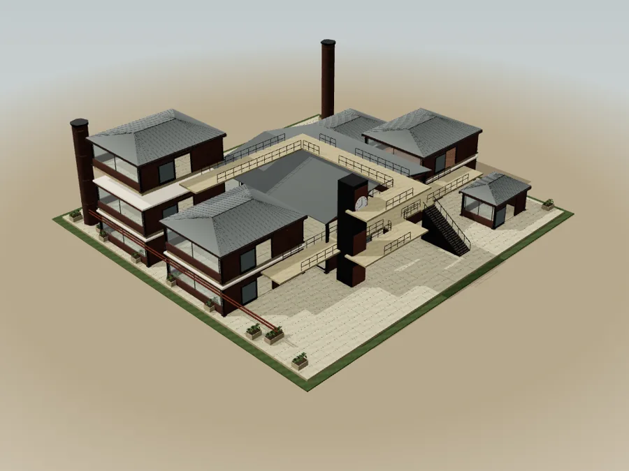 Pandangan eksterior Brasshaven Works