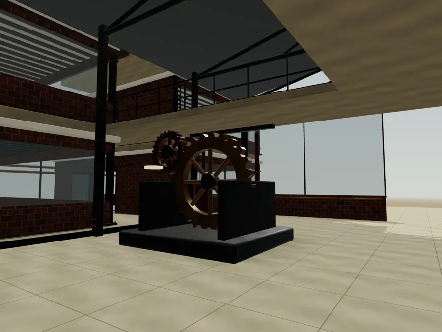 Steampunk — Between machinery, brickwork, and iron bridges.