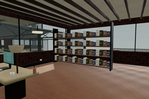 View inside Library and archive