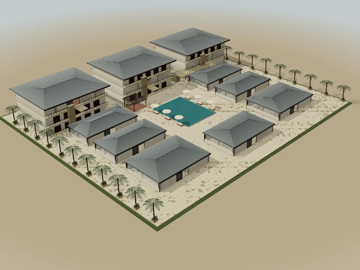 Overall arrangement of Nusa Palms Retreat