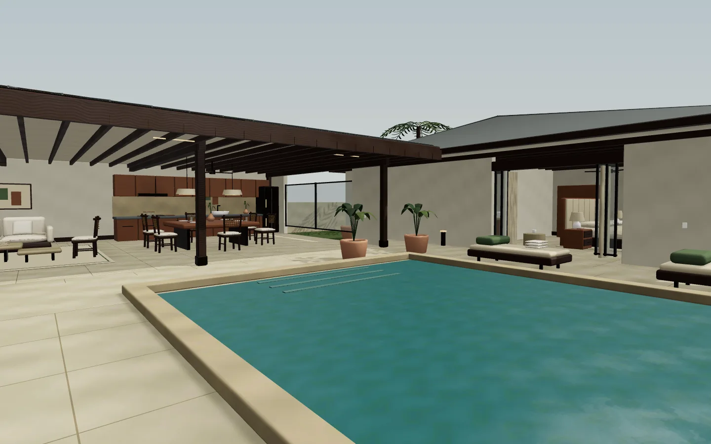 Villa Seraya — Three pavilions, one shared courtyard.