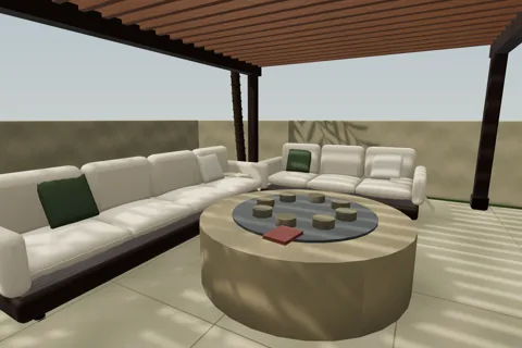 View inside Garden lounge